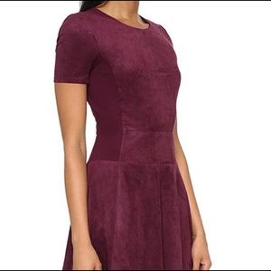 BCBGMaxAzria Burgundy Suede Dress